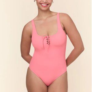 NWT:Andie Swim - The Macao One Piece - Eco Nylon - Petal - Long Torso PETAL / 3X